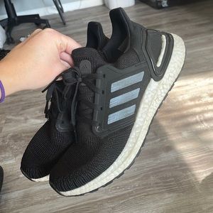 Black adidas ultra boost running shoes!